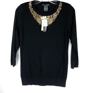 Chelsea & Theodore Sweater Jeweled NYE